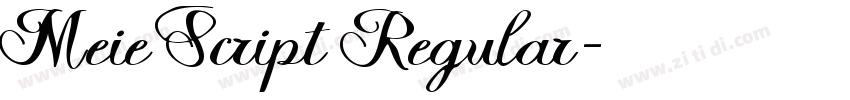 Meie Script Regular字体转换